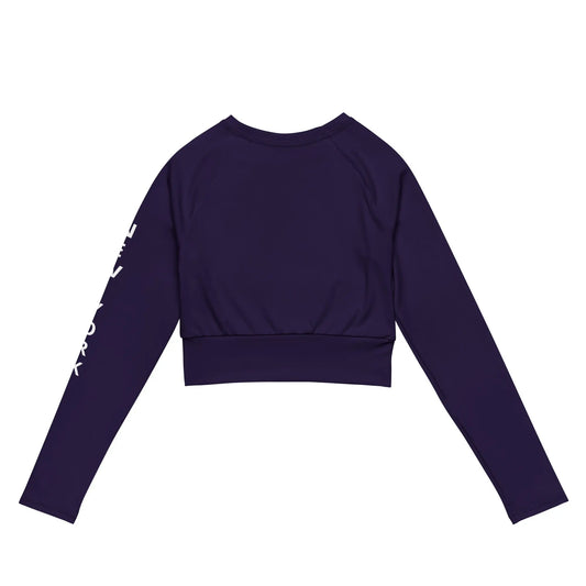 Recycled long-sleeve crop top-LifessentialsLLC.com