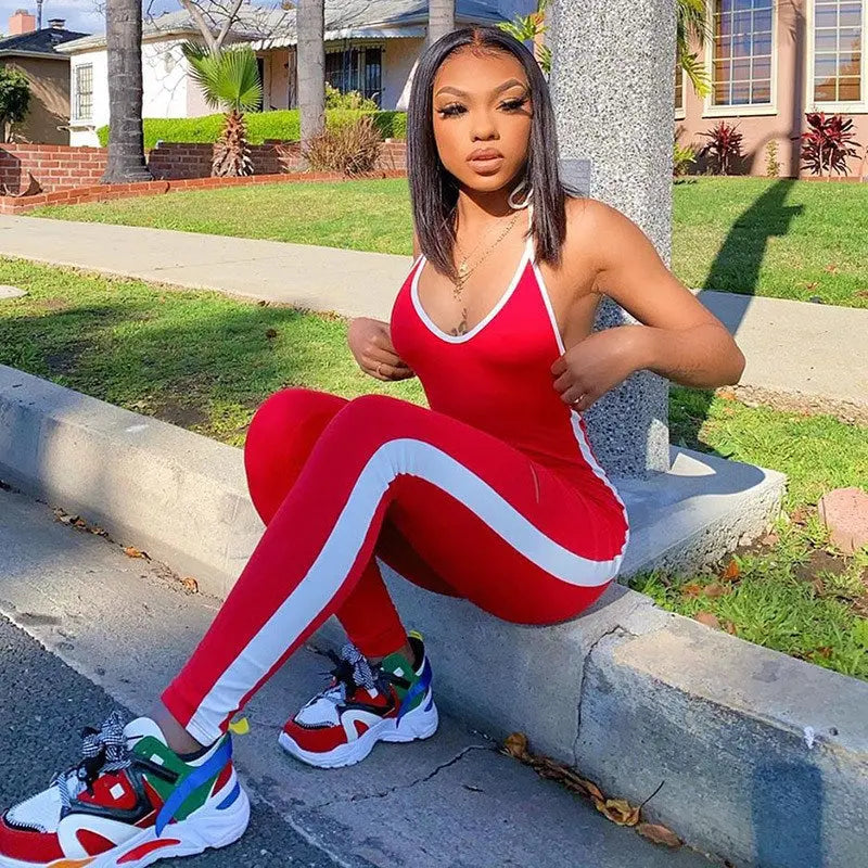 Women's Yoga Sports Jumpsuit – One-Piece Workout Romper