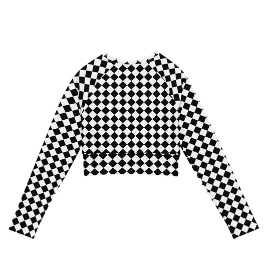 Recycled long-sleeve crop top-LifessentialsLLC.com