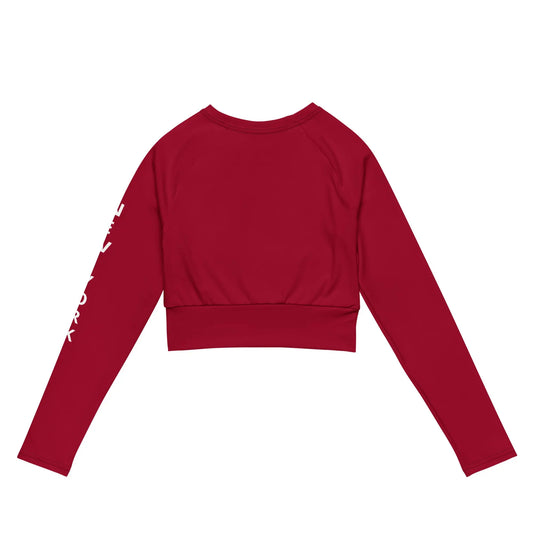 Recycled long-sleeve crop top-LifessentialsLLC.com