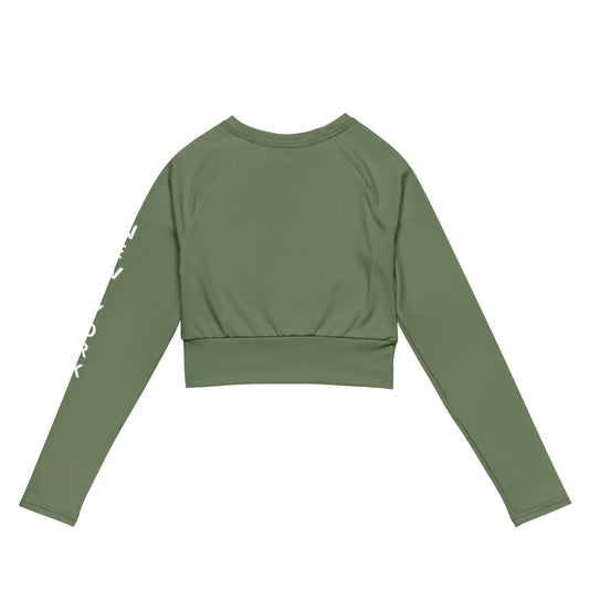 Recycled long-sleeve crop top-LifessentialsLLC.com