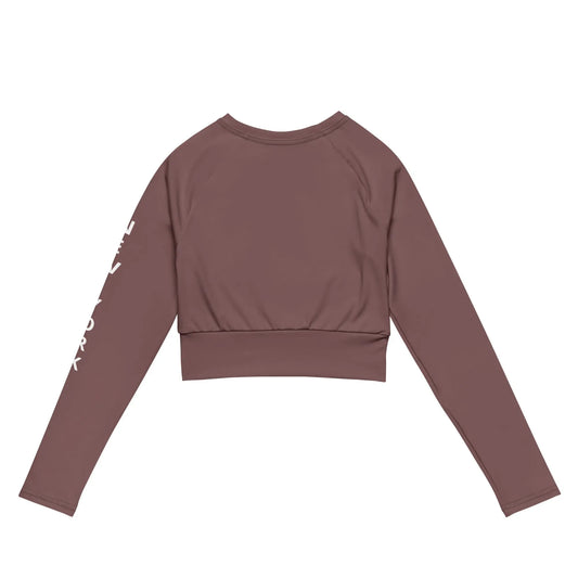 Recycled long-sleeve crop top-LifessentialsLLC.com