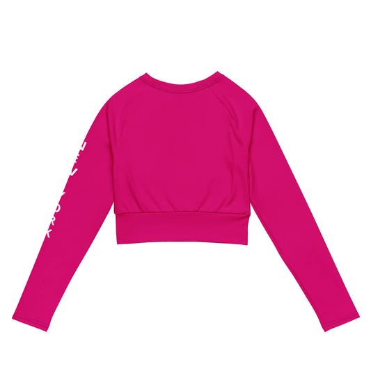 Recycled long-sleeve crop top-LifessentialsLLC.com