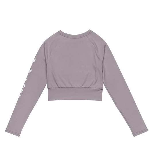 Recycled long-sleeve crop top-LifessentialsLLC.com