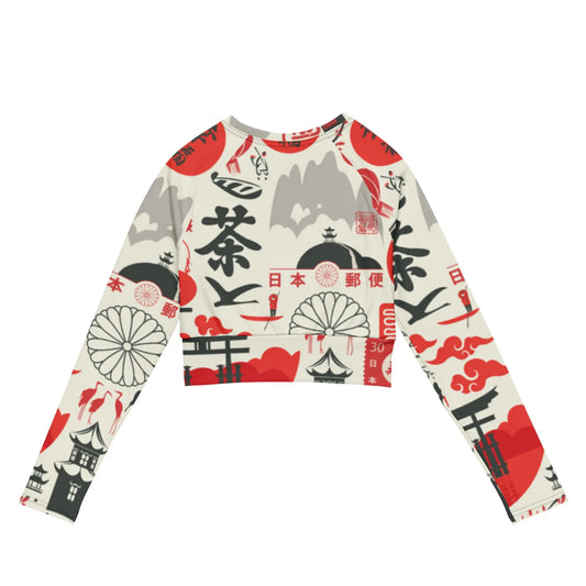 Recycled long-sleeve crop top-LifessentialsLLC.com