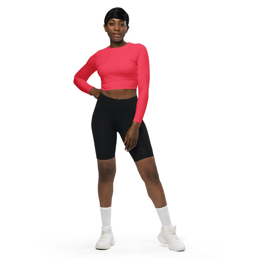 Recycled long-sleeve crop top-LifessentialsLLC.com