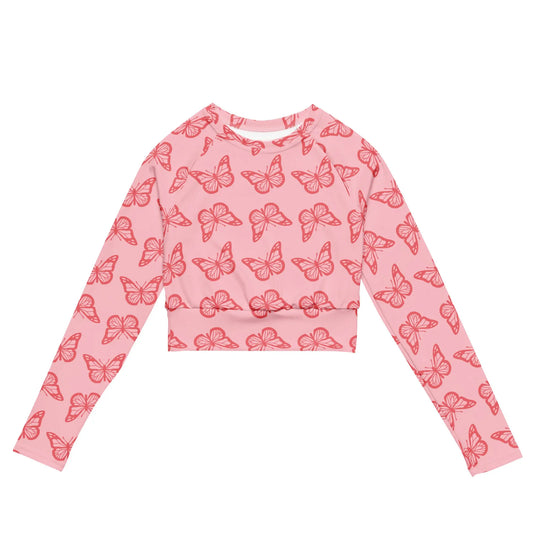 Recycled long-sleeve crop top-LifessentialsLLC.com