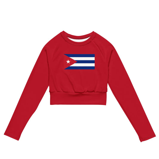 Recycled long-sleeve crop top-LifessentialsLLC.com