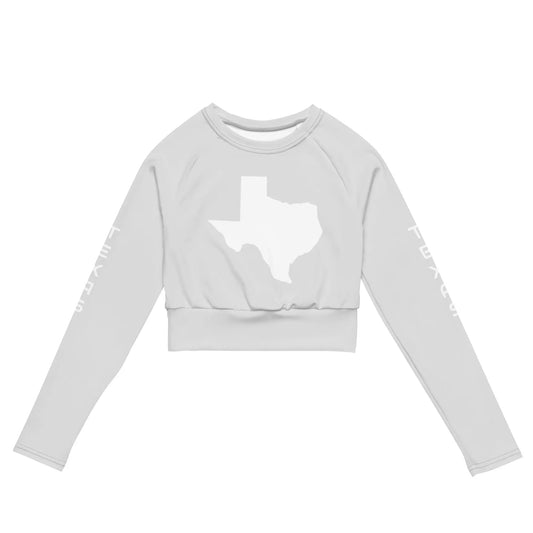 Recycled long-sleeve crop top-LifessentialsLLC.com