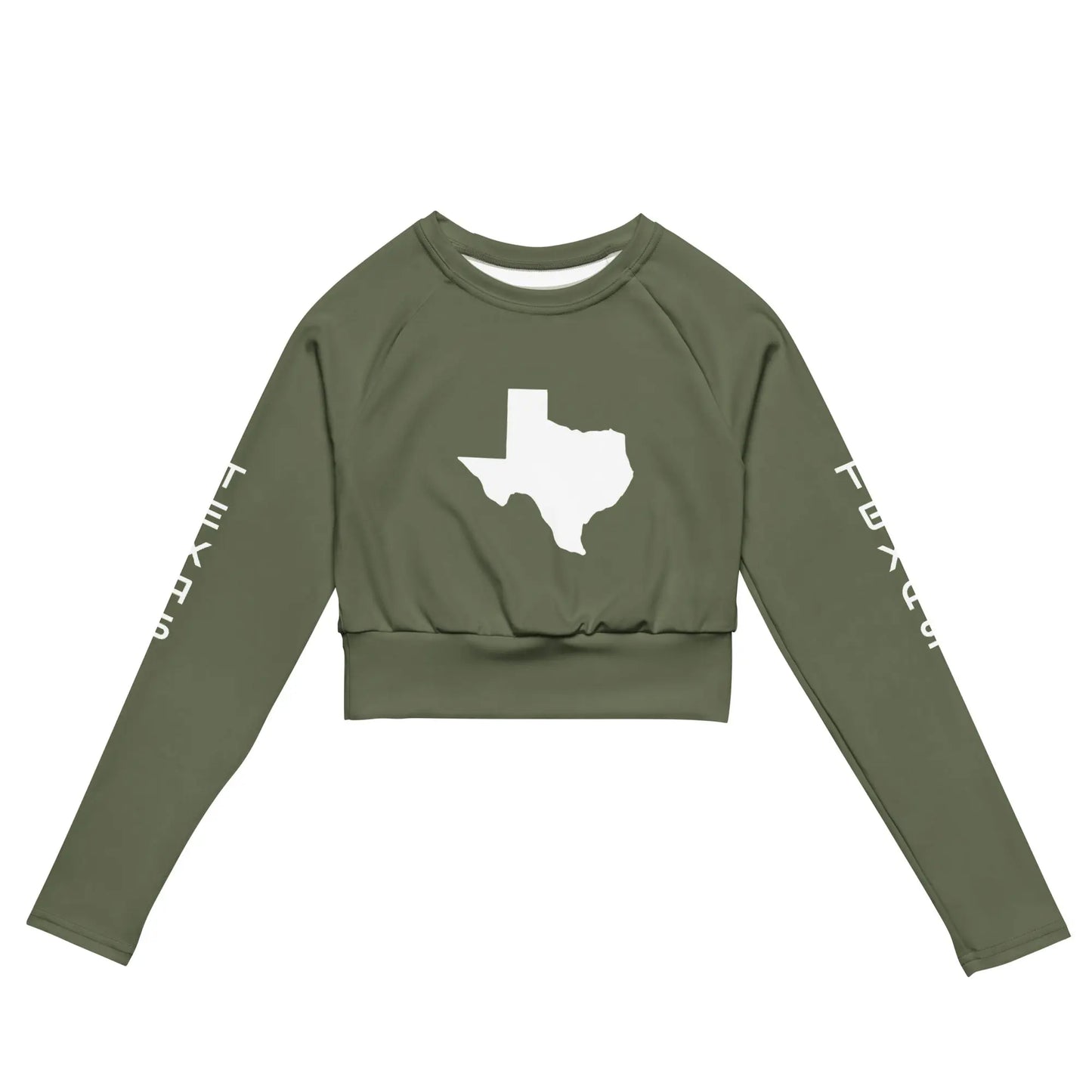 Recycled long-sleeve crop top-LifessentialsLLC.com