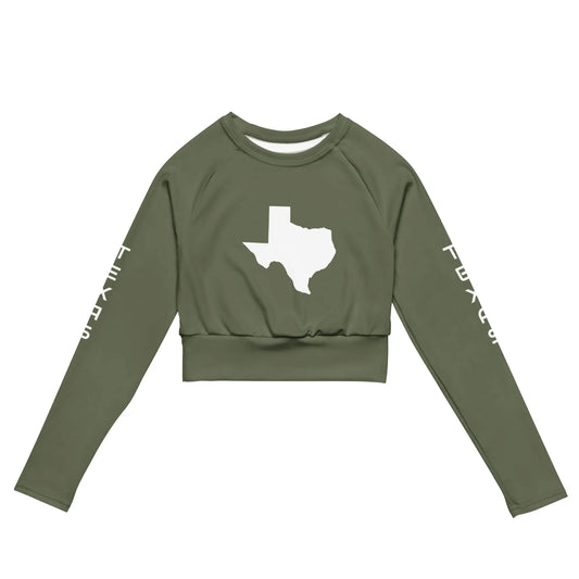 Recycled long-sleeve crop top-LifessentialsLLC.com