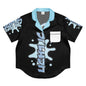 All-over print women’s short sleeve pajama top-LifessentialsLLC.com