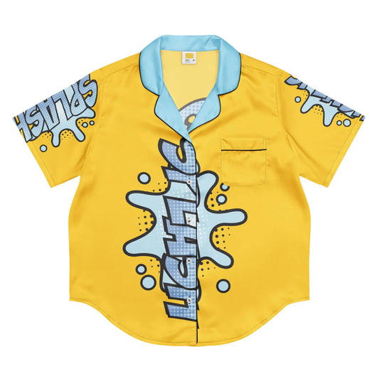 All-over print women’s short sleeve pajama top-LifessentialsLLC.com