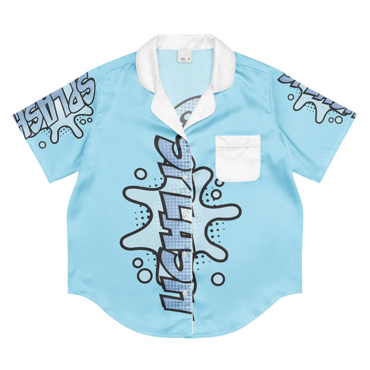 All-over print women’s short sleeve pajama top-LifessentialsLLC.com
