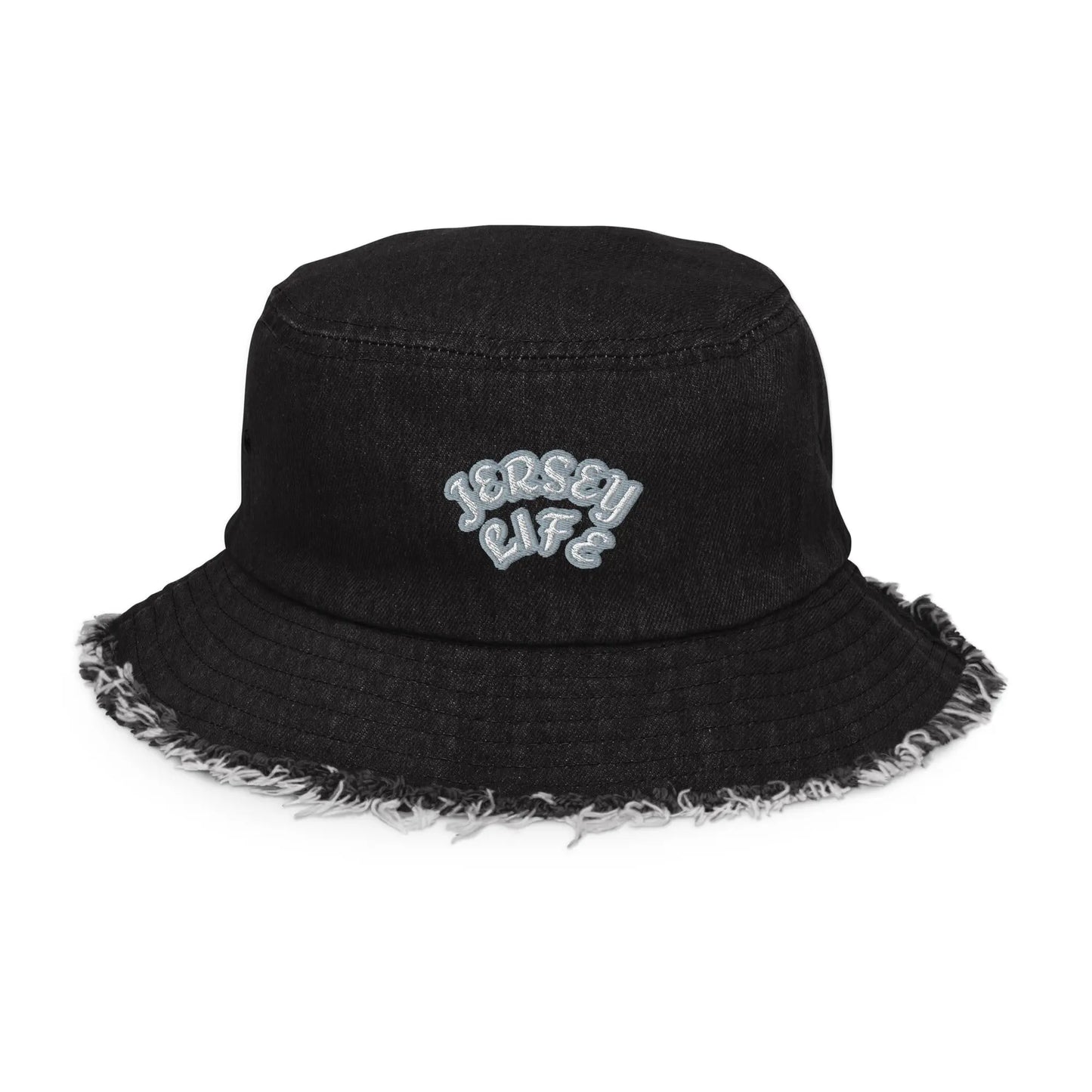 Distressed denim bucket hat-LifessentialsLLC.com