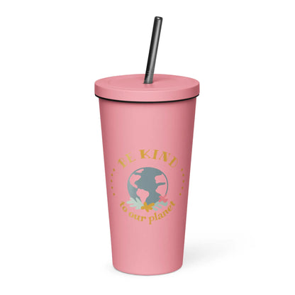 Insulated tumbler with a straw-LifessentialsLLC.com
