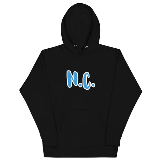 Premium Cotton Unisex Hoodie — Black & Sky Blue-LifessentialsLLC.com