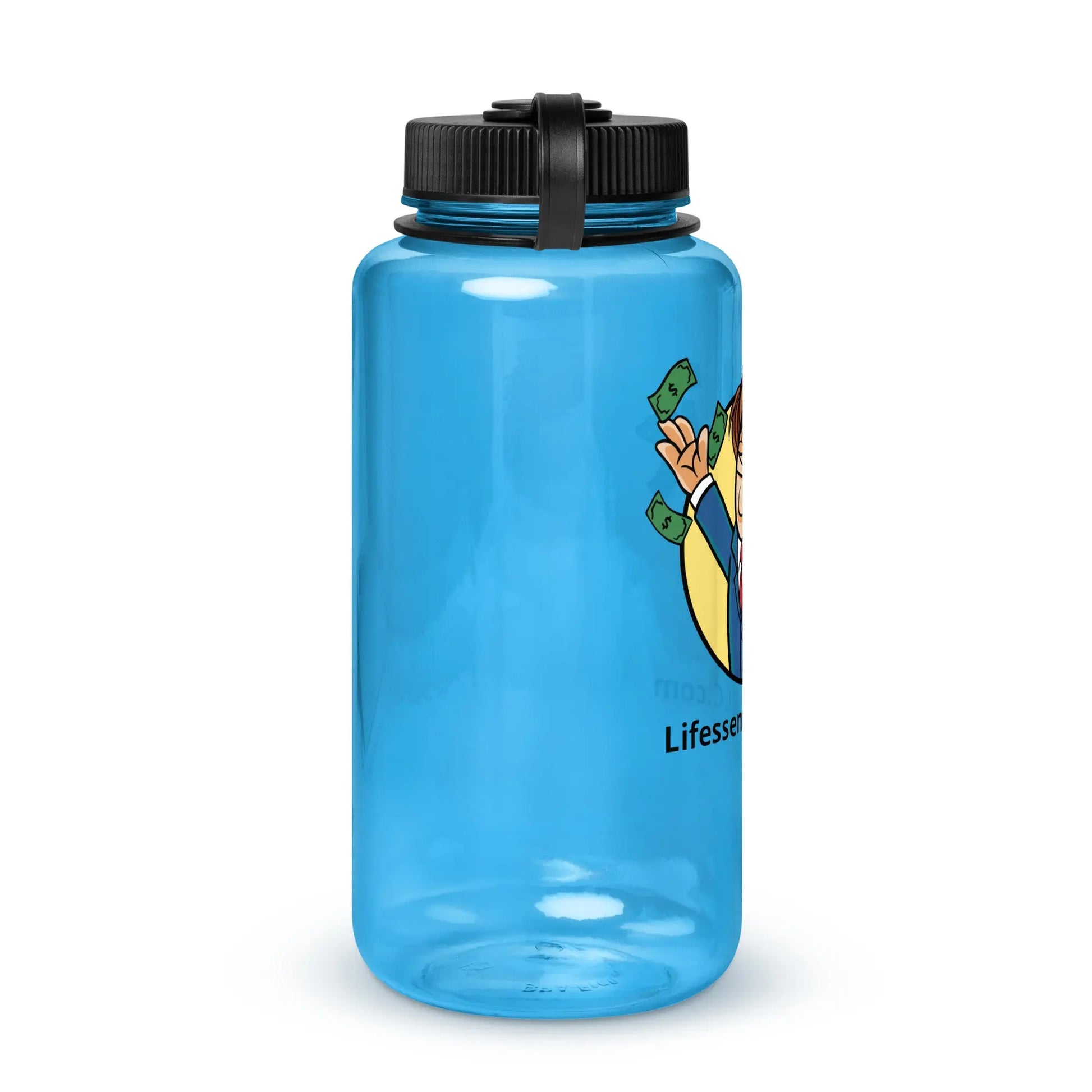 Wide mouth plastic water bottle-LifessentialsLLC.com