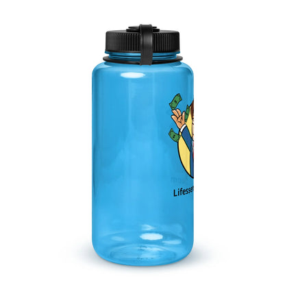 Wide mouth plastic water bottle-LifessentialsLLC.com