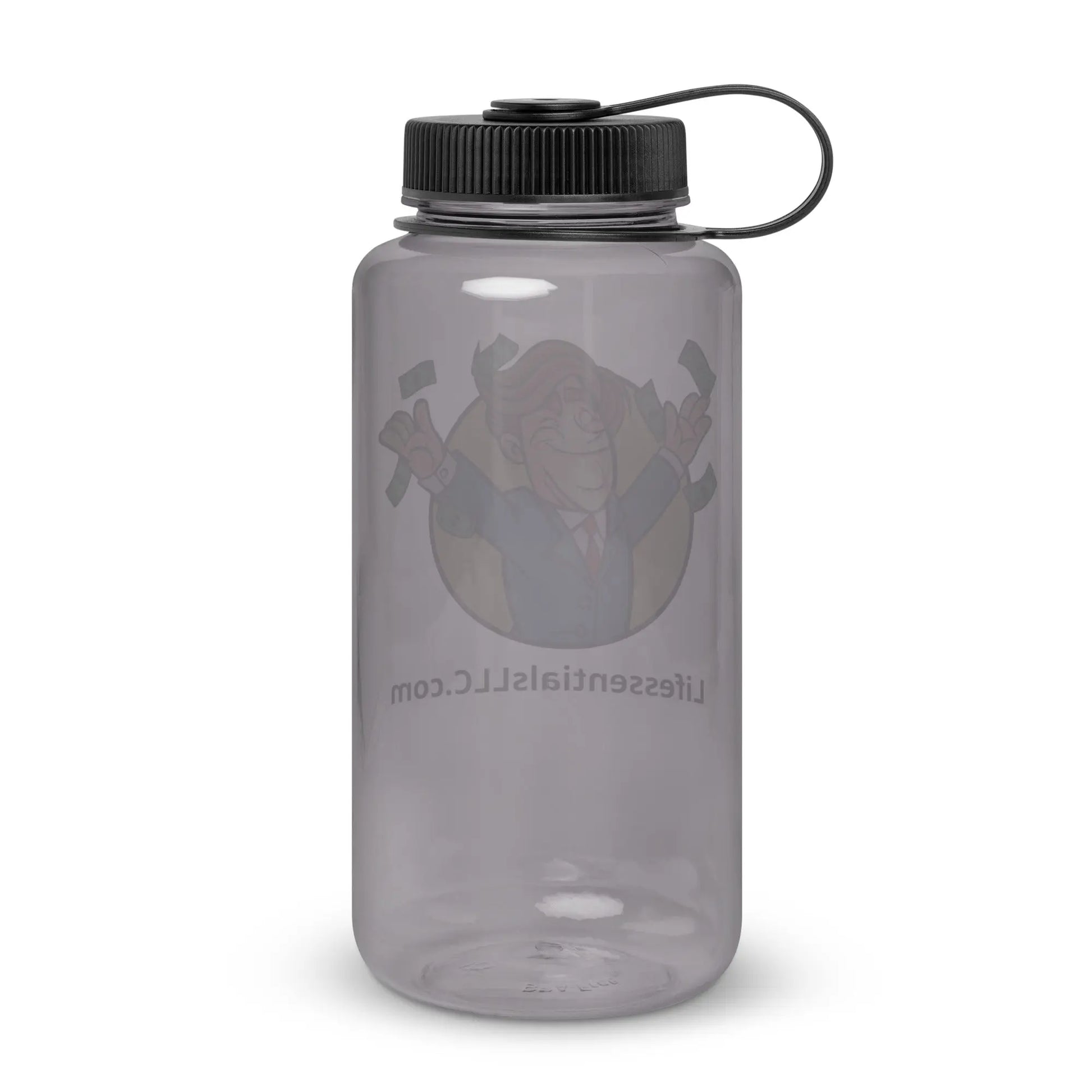 Wide mouth plastic water bottle-LifessentialsLLC.com