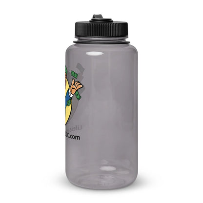 Wide mouth plastic water bottle-LifessentialsLLC.com