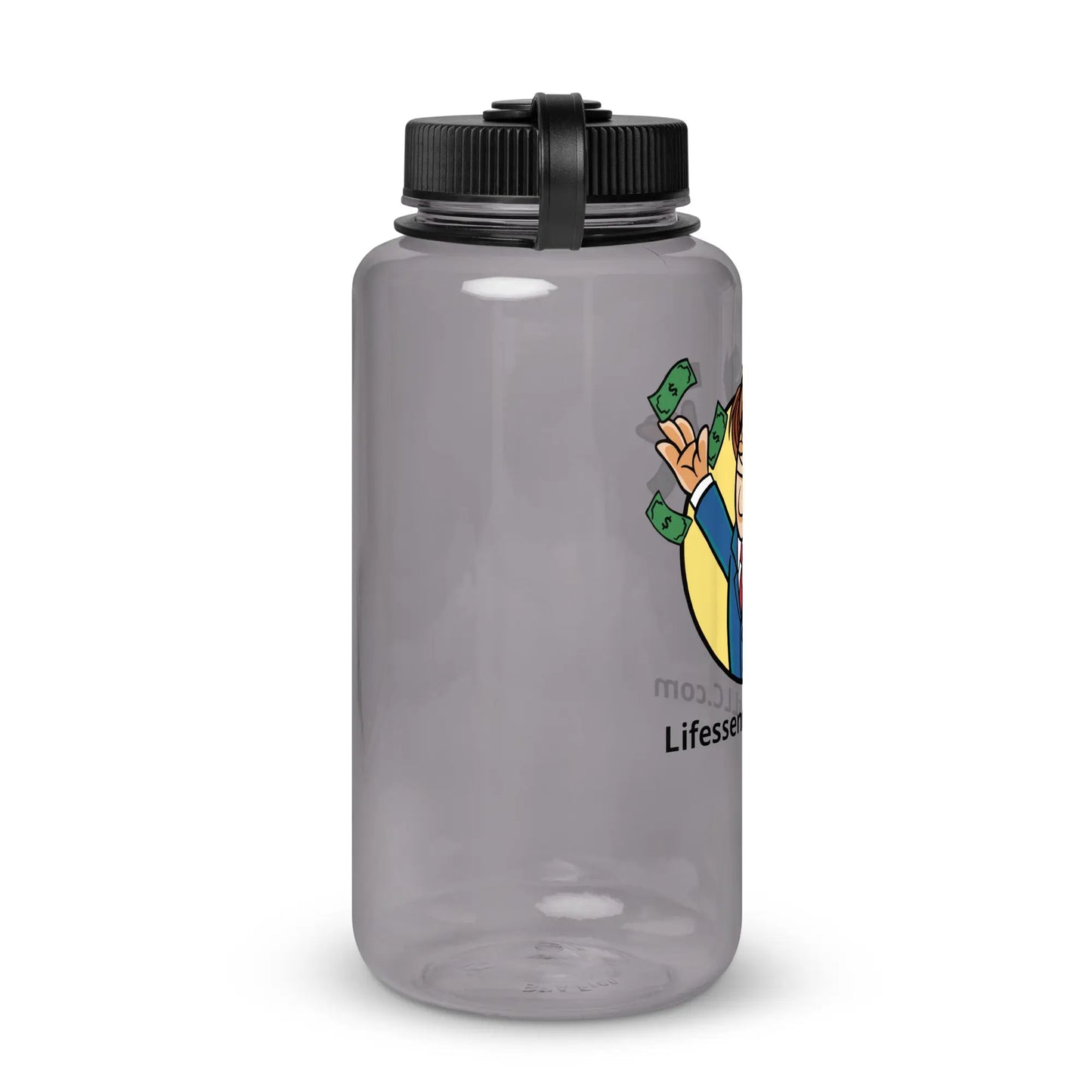 Wide mouth plastic water bottle-LifessentialsLLC.com
