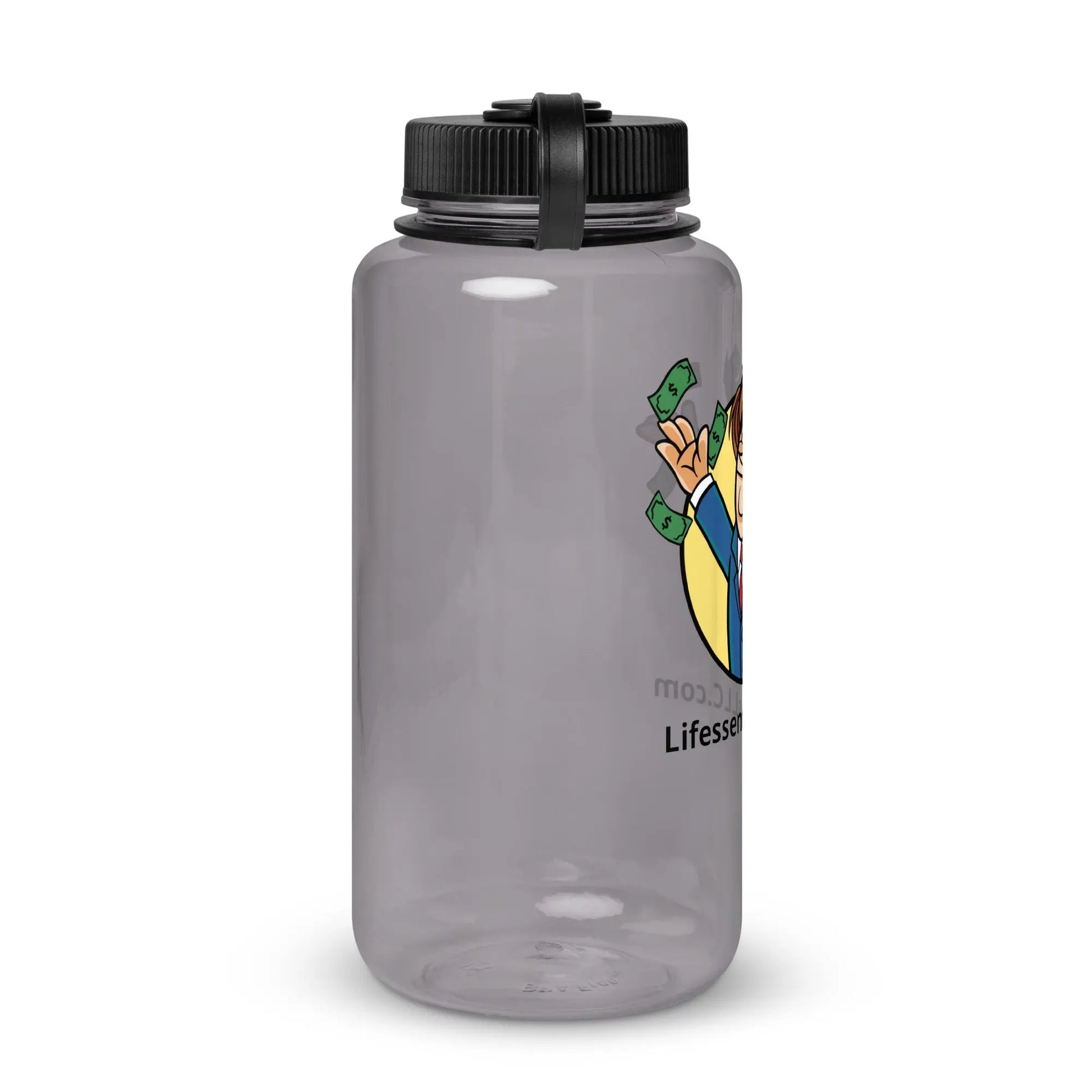 Wide mouth plastic water bottle-LifessentialsLLC.com