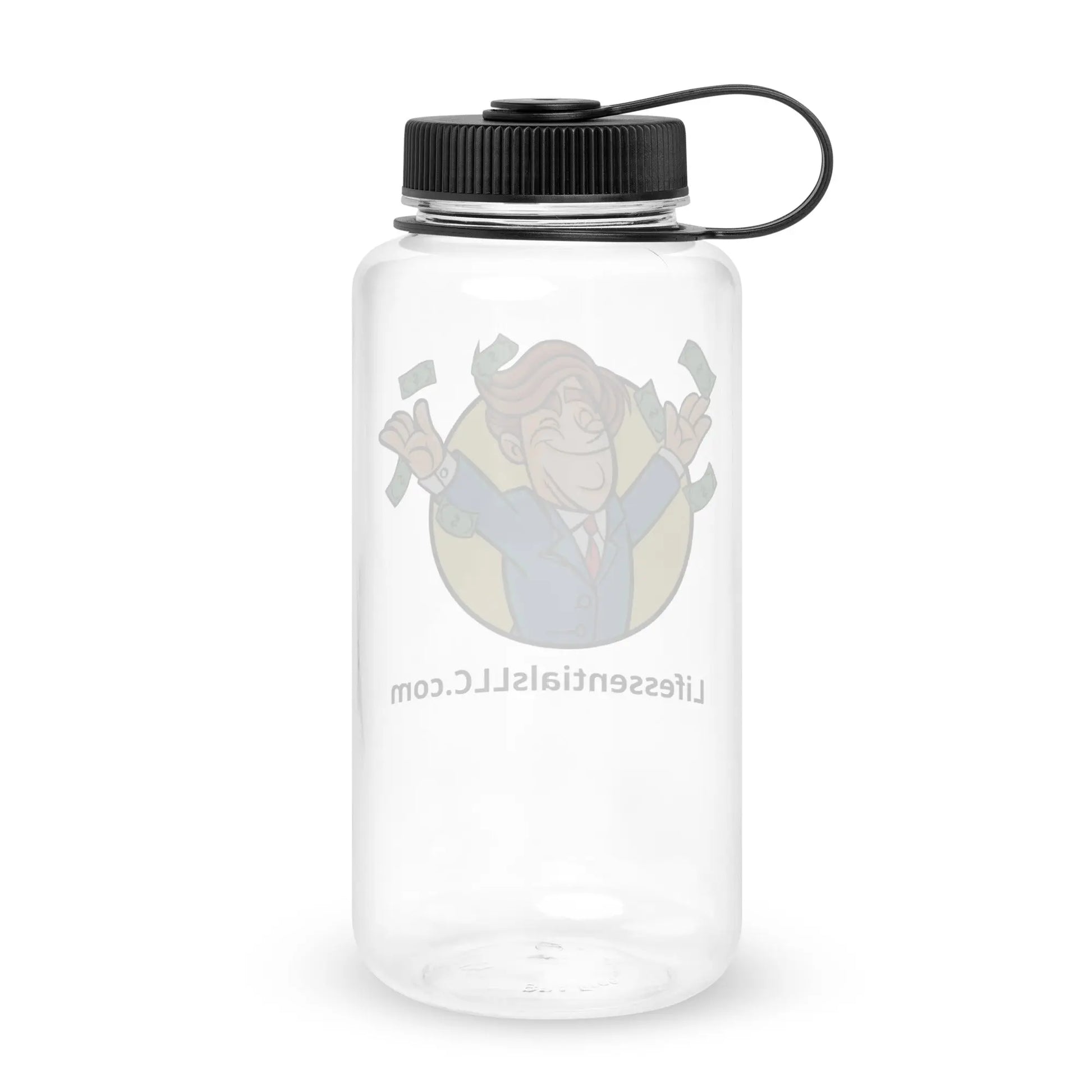 Wide mouth plastic water bottle-LifessentialsLLC.com