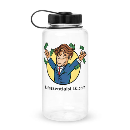 Wide mouth plastic water bottle-LifessentialsLLC.com
