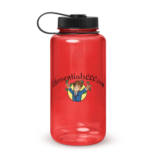 Wide mouth plastic water bottle-LifessentialsLLC.com